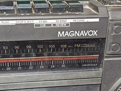 Vintage Magnavox D8330 Super Tandem Dual Cassette Radio Portable Stereo Boombox