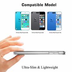 For iPod Touch 5th/6th/7th Gen Case Crystal CLEAR Shockproof Silicone TPU Cover