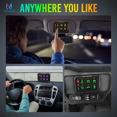 6 Gang Switch Panel 12V ON/OFF LED Light Circuit Control Box Offroad Marine Car