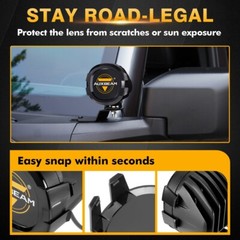 AUXBEAM 4″ 90W Amber LED Pods Work Light Bar Spot Driving Fog Lamp+Black Covers