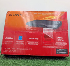 Sony Dolby Digital CD DVD Player Slim Black DVP-SR210P New Open Box with Remote