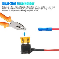 10pc 12V Car Add-a-Circuit Fuse Adapter w/ Standard & Mini Tap Blade Fuse Holder
