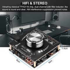 Bluetooth Stereo Amplifier Board Class D Audio Amp Module AUX USB Speakers DIY