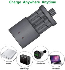 2-bay Universal Cylindrical Lithium Battery charger for 18650,16340,21700,etc.