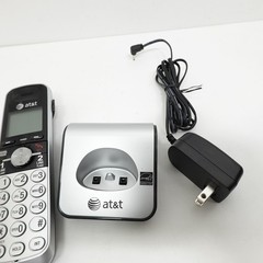 AT&T TL88002 Black & Silver Handset w/Charger LCD Screen Backlit Lighted Keypad
