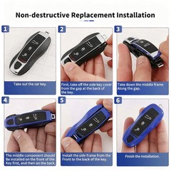 Porsche Key Fob Cover 3-Piece Painted Key Shell Case Protector /think I need
