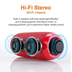 Bluetooth Wireless Speaker Portable Waterproof Stereo Bass Sound USB TF FM Radio