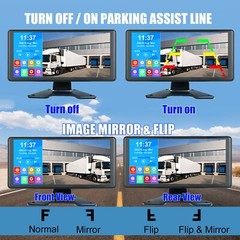 32GB 10″ Quad Monitor 360° Parking System DVR backup HD Cameras For Truck RV BUS