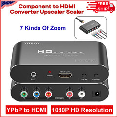 Component to HDMIConverter Upscaler Scaler YPbPr to HDMI Converter Support 1080P