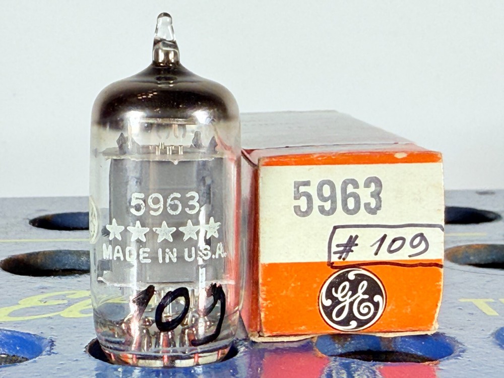 GE 5963 ECC82 12AU7 Five Star NOS NIB Tested Like NOS Balanced Tube