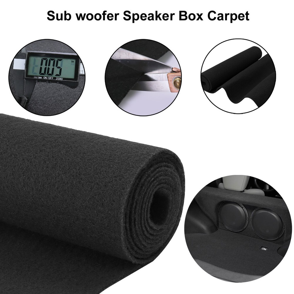 Car DJ Sub Woofer Mat Speaker Box Carpet Trunk Liner Cover Upholstery Black Lot