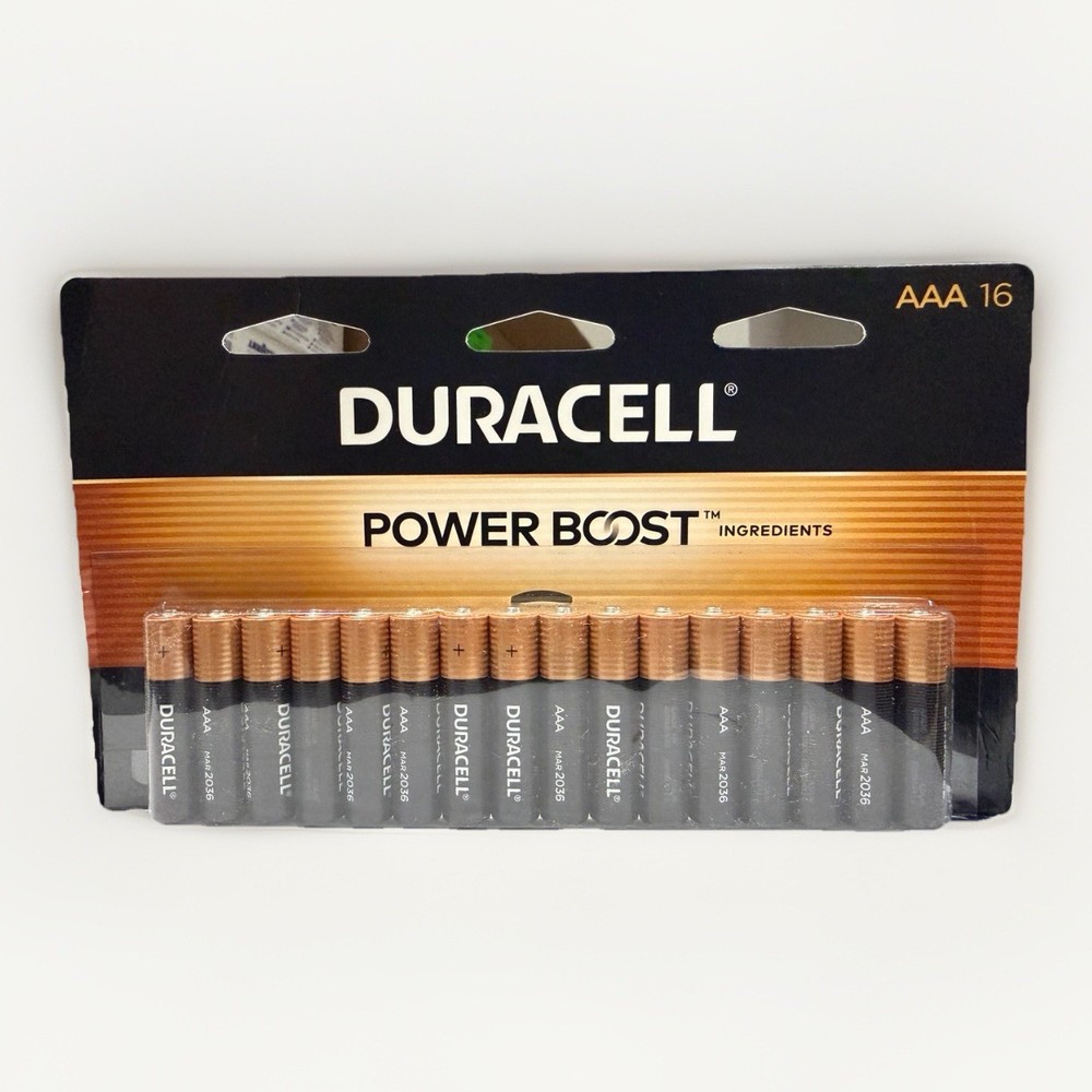 16 Pack Duracell PowerBoost AAA Batteries 1.5V
