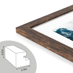 Hongkee 11×17 Frame, Rustic Brown Wood Style – Display 11X17 in,