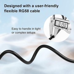 RG-58 RF Coaxial Cable UHF PL-259 Male to Male Connector Ham CB Radio 30-100ft