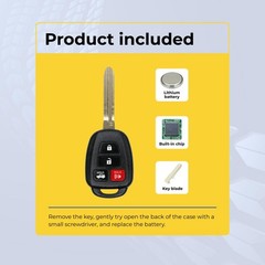 Key Fob Remote 2015-2021 Toyota Tacoma FCC: HYQ12BDP MPN: 89070-0R130 OEM Spec