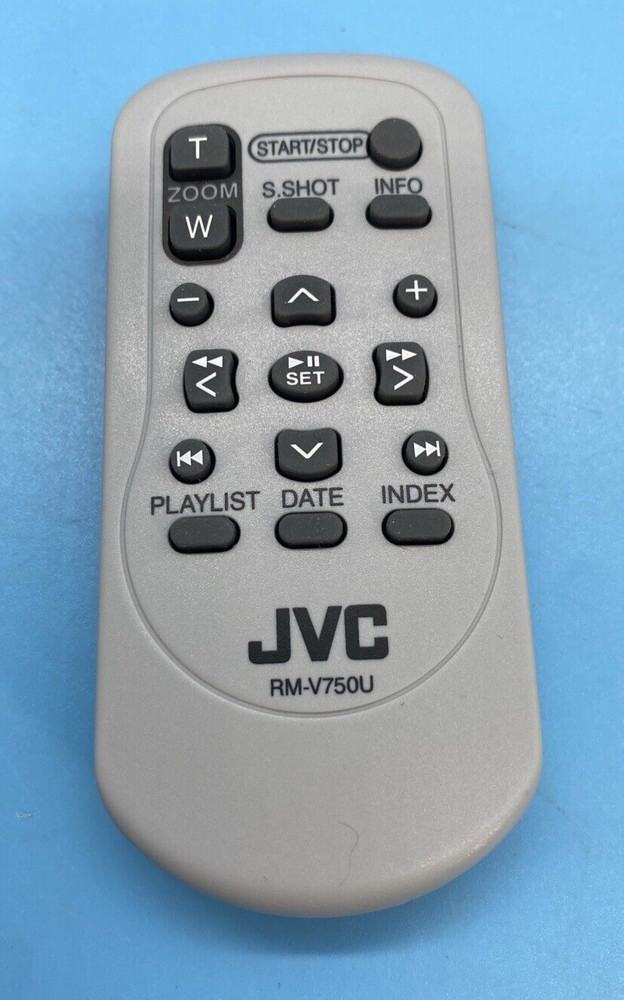 JVC Camcorder Remote Control / RM-V750U / with Battery / Used /Made in Indonesia