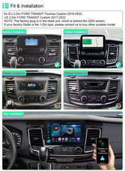 10in 32G Android14 Car Stereo Radio For Ford Transit Custom 2020-2024 GPS FM/RDS