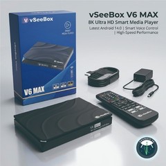 VseeBox v6 Max Smart Tv Box upgraded version of the V3 Pro Support Voice Control