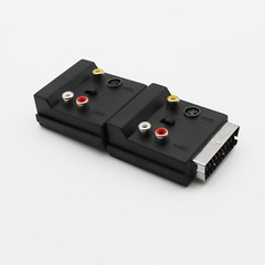 1x RGB Scart Male to 3x RCA Female + S-Video AV TV Audio Cable Converter Adapter
