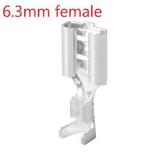 100pcs Non Insulated Crimp Connectors Female Quick Splice Spade Terminals 6.3mm