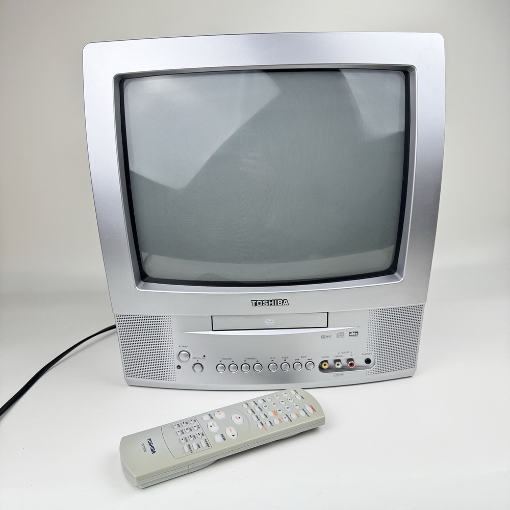 Y2K Toshiba MD13P1 13″ CRT TV DVD Combo Retro Gaming W/ Remote Tested Works EUC!