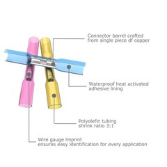 Heat Shrink Wire Connector DIY Kit 250PCS Waterproof Marine Automotive Terminals