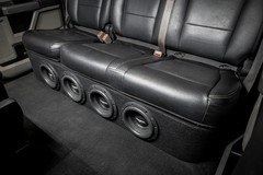 NEW QUAD 8″ 3200W LOADED SUB BOX FITS 2017-2025 FORD SUPER DUTY SUPERCREW CAB