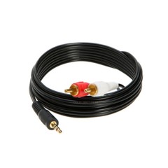 3.5mm Jack To 2 Rca Stereo Audio Cable Adapter 6ft 10ft 12ft 15ft 25ft Male