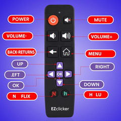 Roku TV Remote Big Button TV Remote Control for All Roku ONLY Simple and Easy