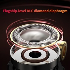 FiiO FD3 PRO Earphones Hi-Res 1DD In-Ear Monitors DLC Diamond Diaphragm (Black)