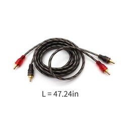 2 PCS RCA Cables 2 Channel Twisted 4Ft Car Audio Shielded Interconnect Amp Wire