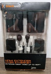 Blackweb HDMI Extender Over Ethernet – Extends 1080P Video Up To 130ft – NEW