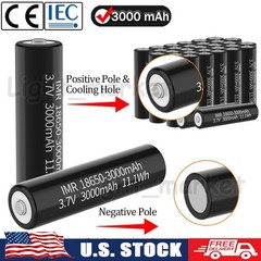 7 Pack 3.7 Volt Rechargeable Battery High Capacity 3000Mah