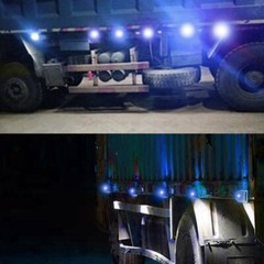 10X Blue LED Side Marker Lights Bullet Clearance Light Truck Trailer Wateproof
