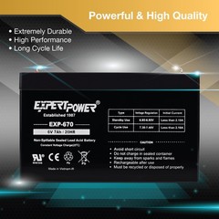 USED 6V 7AH AGM Battery Replacement for Enduring 3FM7 VRLA Rechargeable Battery