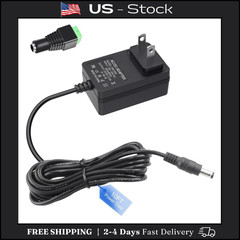 5V 2A Power Supply 5Volt 2Amp AC Adapter 100-240V DC 5V Power Cord 10FT with DC