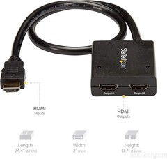 StarTech.com HDMI Splitter 2-Port with USB Power 4K UNIVERSAL KIT