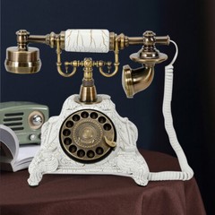 Antique European Style Old Fashioned Rotary Dial Phone,Vintage Handset Telephone