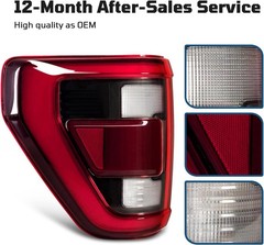 LED Tail Lights Compatible with Ford F150 2021 2022 2023 Raptor with Blind Spot