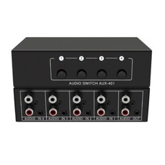 Stereo 3.5mm Aux L/R RCA Audio Switch 4 In 1 Out Analog Audio Switcher Selector