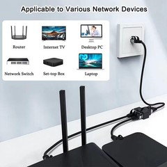 Ethernet Splitter 1 2 RJ45 Network Starlink Adapter LAN Cable Cat 5/5e/6/7/8