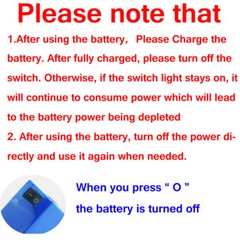 12V DC Rechargeable Lithium-ion Battery Portable Battery Pack w/ Charger Switch