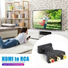 HDMI Male to 3 RCA Female Composite AV Video Audio Adapter Converter for TV PC