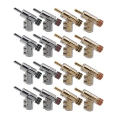 8PCS Hi-End Rhodium / Gold Plated Lock Banana Plug Audio Speaker Cable Connector