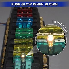 Mini Blade Automotive Glow Fuses – 50 Pack, Smart Blown Fuse Identification, Eas