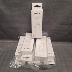 Lot of 6x Sony MDR-EX15LP Fashion Color EX Series Earbud Headphones