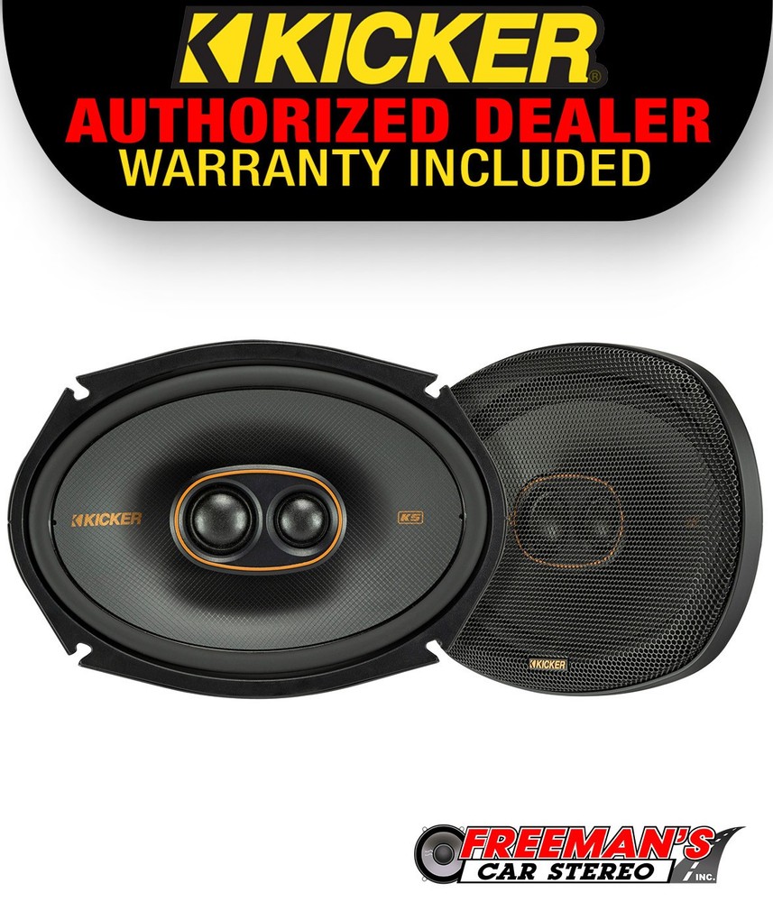 Kicker 51KSC69304 KS Series 6×9 Inch Triaxial 3 Way Coaxial Speakers 150W RMS