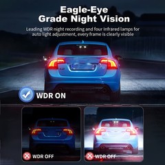 4K Dash Cam Front Dash Camera Super NIght Vision WIFI&GPS With 64GB SD Card
