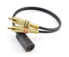 1ft Din-7/8 Female to 2-RCA Male BO, Naim, Quad Audio Adapter