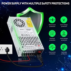 DC 12V 50A 600W Switching Power Supply, 110V/220V AC to DC Converter, Universal